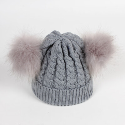 

Beanies Baby Hat Pompon Winter Children Hat Knitted Cute Cap For Girls Boys Casual Solid Color Girl Hat Baby Beanies Keep warm