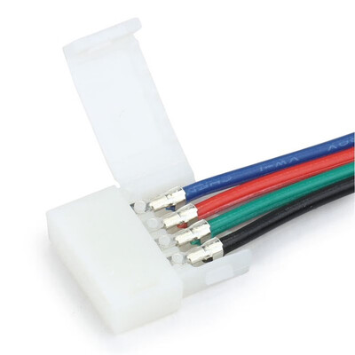 

〖Follure〗10Pcs  Shape 4pin Solderless Corner Connectors For RGB 5050 LED Strip Lights