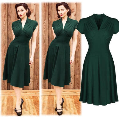

Celebrity Vintage Women Stretch Evening Party Cocktail Midi Dress Formal Gown