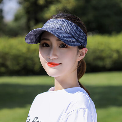 

Children with empty caps go out for summer sunscreen duck tongue sunshade outdoor sports plaid baseball cap