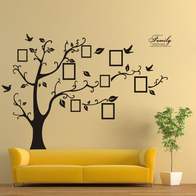 

9060 cm 3d family tree Wall Sticker Decals Adhesive Removable diy photo tree pvc wall Mural Art Home Decor fotobehang bomen