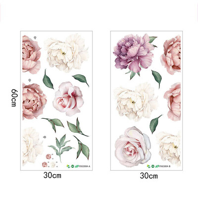 

Flowers Wall Sticker Vintage Watercolor Peel&Stick painting Removable Stickers modern Home decor art diy baby bedroom