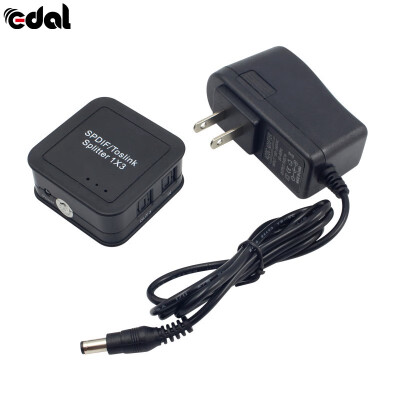 

EDAL Portable Mini SPDIF TOSLINK Fiber Divider Digital Optical 1x3 1 Input 3 Output Audio Splitter Adapter