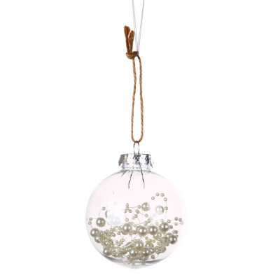 

Christmas Tree Pendant Hanging Home Ornament Christmas Decoration Ball With Pearl Rattan Window Hanging Decoration