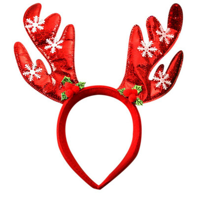 

Christmas Headband With Cartoon Deer Santa EIlk Pattern For Christmas Decoration Props And Christmas Party Decoration Supplies
