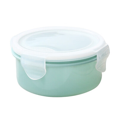 

JPGIF Food Refrigerator Storage Box Plastic Mini Round Small Lunch Box