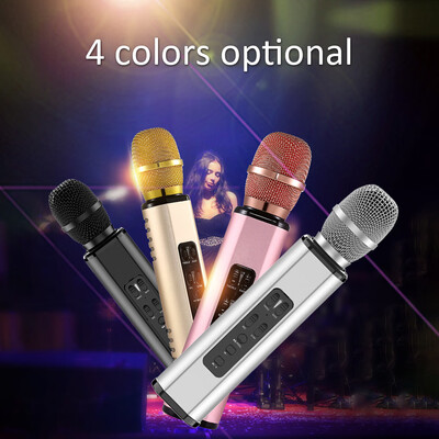 

K6 Wireles-s Microphone Karaokes Player Recording Singing Microphone BT41 Speaker Treasure Sound Singing Gift Portable Lightweigh