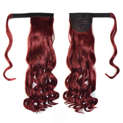 

Gobestart Real New Clip In Human Hair Extension Curly Pony Tail Wrap Around Ponytail