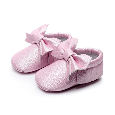 

Newborn Baby Girl Shoes Cute Solid Color Princess Baby Anti-slip On Shoes 0-2T Toddler First Walkers Spring Autumn