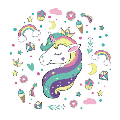 

Removable Unicorn Wall Sticker Wall Art Decoration Home Room Decor for Baby Room Bedroom Kindergarden