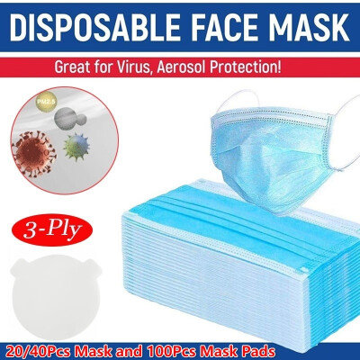 

50100Pcs Disposable Face Mask Mask Replacement Mat Respirator Dental Dust Flu Mouth Face 3 Ply Loop Best Quality