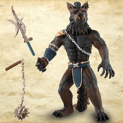 

YIWULAEducational Simulation Werewolf Model Toy Jungle Wildlife Decoration Model