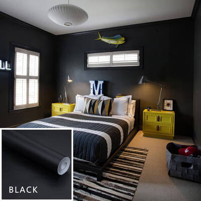 

Self-Adhesive Solid Color PVC Wallpaper Roll Peel&Stick Removable Waterproof Wall Sticker Decals Art Mural Drawer Cabinet Li
