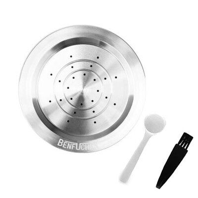 

For LAVAZZA MIO Coffee Capsule With Spoons Stainless Steel Refillable Reusable