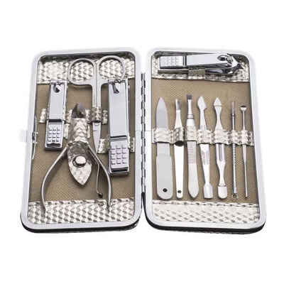 

12pcs Stainless Steel Pedicure Manicure Set Nail Care Tools Nail Clipper Kit with Finger Nail Cutter Clipper File Scissor