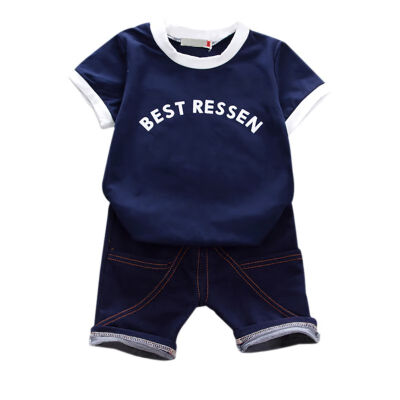 

Baby Boys Print Letter T-ShirtShort Pants High Quality 2pcs Sets Kids Children New Summer Soft Cotton Fashion Clothing Sets