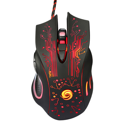 

Professional USB Wired Optical Gaming Mouse Adjustable 5 Levels DPI 5500 with 6 Buttons LED Light for Desktop PC Laptop Gamer
