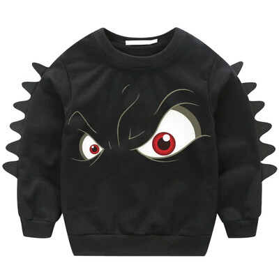 

Cartoon Boy Sweatshirt Boys Clothes Cotton Cute Cartoon Little Monsters Funny Expression Sweatshirt