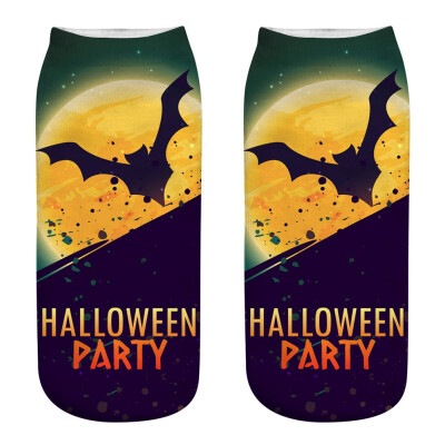 

19 Style New Fashion Halloween Socks 3D Print Unisex Halloween Pattern Print Socks Breathable Stretchy Boat Socks