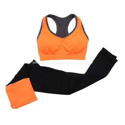 

Women Yoga Sport Suit Summer Bra Set 2 Piece Female Short-sleeved pants Outdoor Quick Drying Sportswear Running Clothes