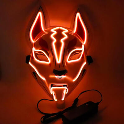 

Fox Glow Mask Halloween Party Led Glow Horror Mask Masquerade Cosplay Mask