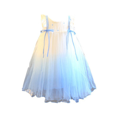 

2-7Y Children Baby Summer Girls Cotton Cute Solid Color Lace Stitching Bottoming Sleeveless Casual Sweet Fairy Princess Dress