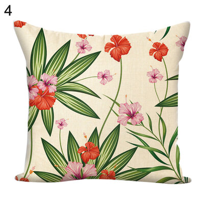 

Flower Green Plants Square Throw Pillow Case Cushion Cover Sofa Bed Car Decor