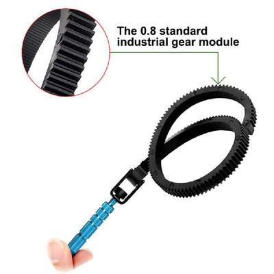

Rubber Follow Focus Gear Ring Belt with Aluminum Alloy Grip for DSLR Camcorder Camera