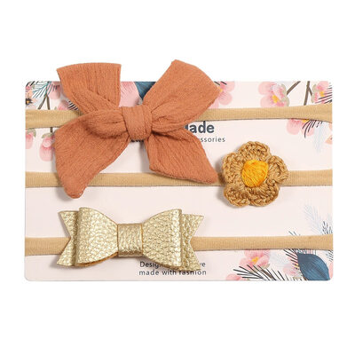 

New Cute Children Girl Floral Pattern Bowknot Design Elastic Hair Accessory Band Rope Ponytail Holder Headbands
