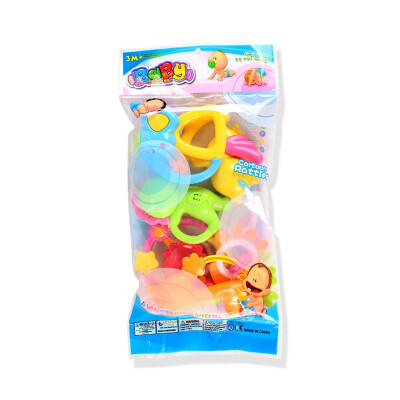 

9Pcs Toys Baby Cartoon Animal Hand Jingle Shaking Bell Lovely Hand Shake Ring Rattles Toys Teether Toys