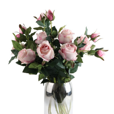 

Artificial Silk Rose Flowers Fake Flower Stem For Home Decor Indoor Wall Garden DIY Decorations Photography Props