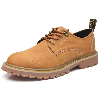 

NovelTeez 2018 autumn new mens casual Martin boots men Korean version of the breathable trend yellow tooling mens shoes