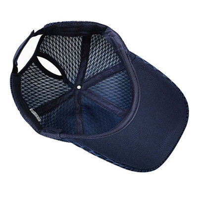 

High Ponytail Baseball Hats for Women Messy High Bun Hat Adjustable Mesh Trucker Baseball Cap