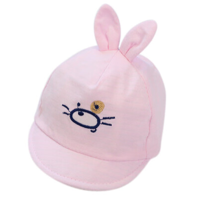 

New Fetal Lovely Cap Spring Solid Color Cartoon Crab Head Rabbit Ear Cotton HAT For