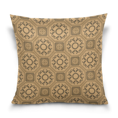 

ALAZA Throw Pillow Cover 16 X 16 inch Cushion Cover with Ornament Pattern Printed Pillowcase