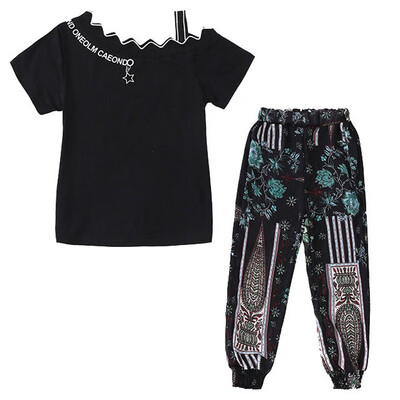 

3-13T Baby Girls Clothes Set Summer Casual Off-shoulder Design Short Sleeve Costume Outfits