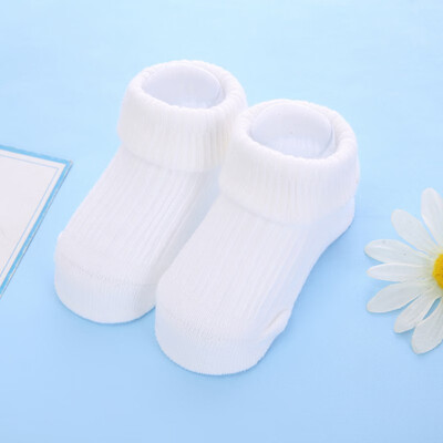 

12 Kinds Autumn Casual Fashion Newborn Baby Solid Color Socks Kids Non-Slip Cotton Floor Mid Stock
