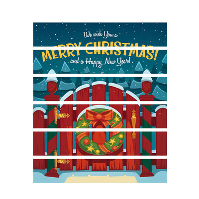 

Toponeto Christmas 3D Simulation stair stickers Waterproof Wall Stickers DIY Home Decor