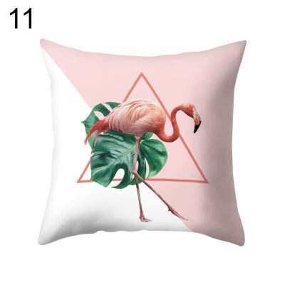 

Flamingo Square Throw Pillow Case Cushion Cover Sofa Bed Car Cafe Office Decor