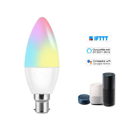 

V16-C Smart WIFI LED Bulb RGBW LED Candle Bulb 6W E27 Dimmable Light Phone Remote Control Group Control Compatible with Alexa Goo