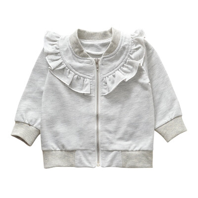 

Spring Autumn Girls Sweatshirt Cute Girl Princess Ruffle Hildren Outerwear Fashion Jackets baby sport suit hoodies sweatshirts