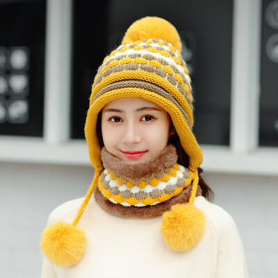 

Hat Female Winter Woolen Cap Sweet&Lovely Korean Edition Baitao Chao Fashion Warm Moon Cap Ear Protector Knitted Cap