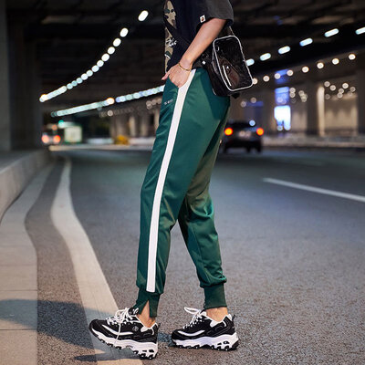 

Casual Sports Pants for Women Korean Joggers Sweatpants Spring Striped Woman Streetwear Harem Pants Harajuku Women Trousers