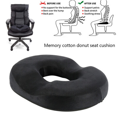

Coccyx Cushion Slow Rebound Memory Cotton Round Hip Pads Seat Donut Cushion for Relief From Sitting Back Pain Sores