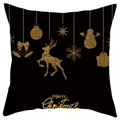 

Tailored Merry Christmas Short Plush Pillowcase Sofa Pad Set Home Decoration 18x18 Inch