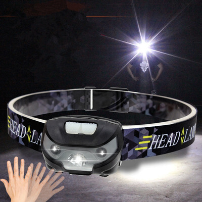 

Waterproof USB LED induction lamp headlamp Headlight 3W USB Charge 3 Light Modes