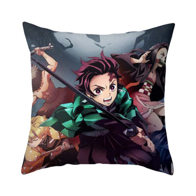 

redCherry Anime Demon Slayer Kimetsu no Yaiba Square Throw Pillow Case Cushion Cover