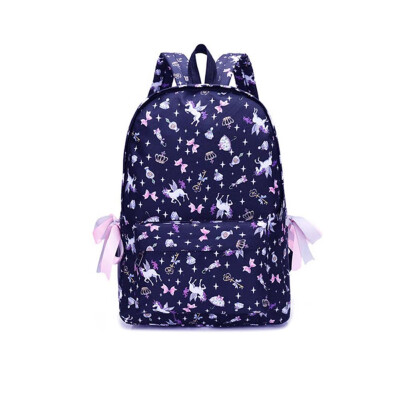 

Ladies Backpack Unicorn Print School Canvas Shoulder Bag Girls Cute Bag