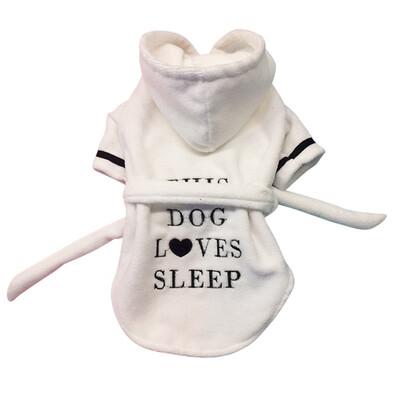 

Pet Bathrobe Coral Cashmere Thickened Pet Hoodie Nightgown Pajama Dog Bathrobe Super Absorbent Towel for puppy Dog Cats Clothes