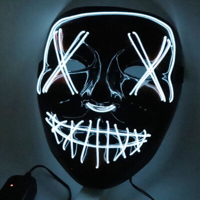

Festival Accessories Halloween LED Light Up Mask Blood Flashing Light Scary Full Face Cover For Masquerade Cosplay Costume Party